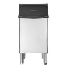 VEVOR Commercial Ice Maker Storage Bin, 300 LBS Capacity Ice-Bin, Stainless Steel Commercial Ice Storage Bin with Adjustable Anti-slip Rubber Fee