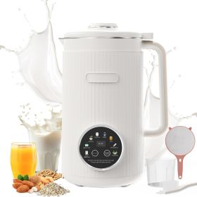 Nut Milk Maker Machine - 8 in 1 Soy Milk Maker Machine 35oz with Self-Cleaning, 18H Delay Start & 4H Keep Warm (Color: White)