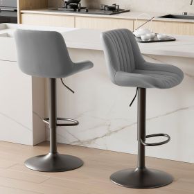 High bar stools are suitable for modern-style kitchen islands, home bars or coffee areas (Color: Dark grey2)