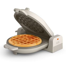 Nonstick Interior Waffle Maker kitchenware (Color: Oatmilk)